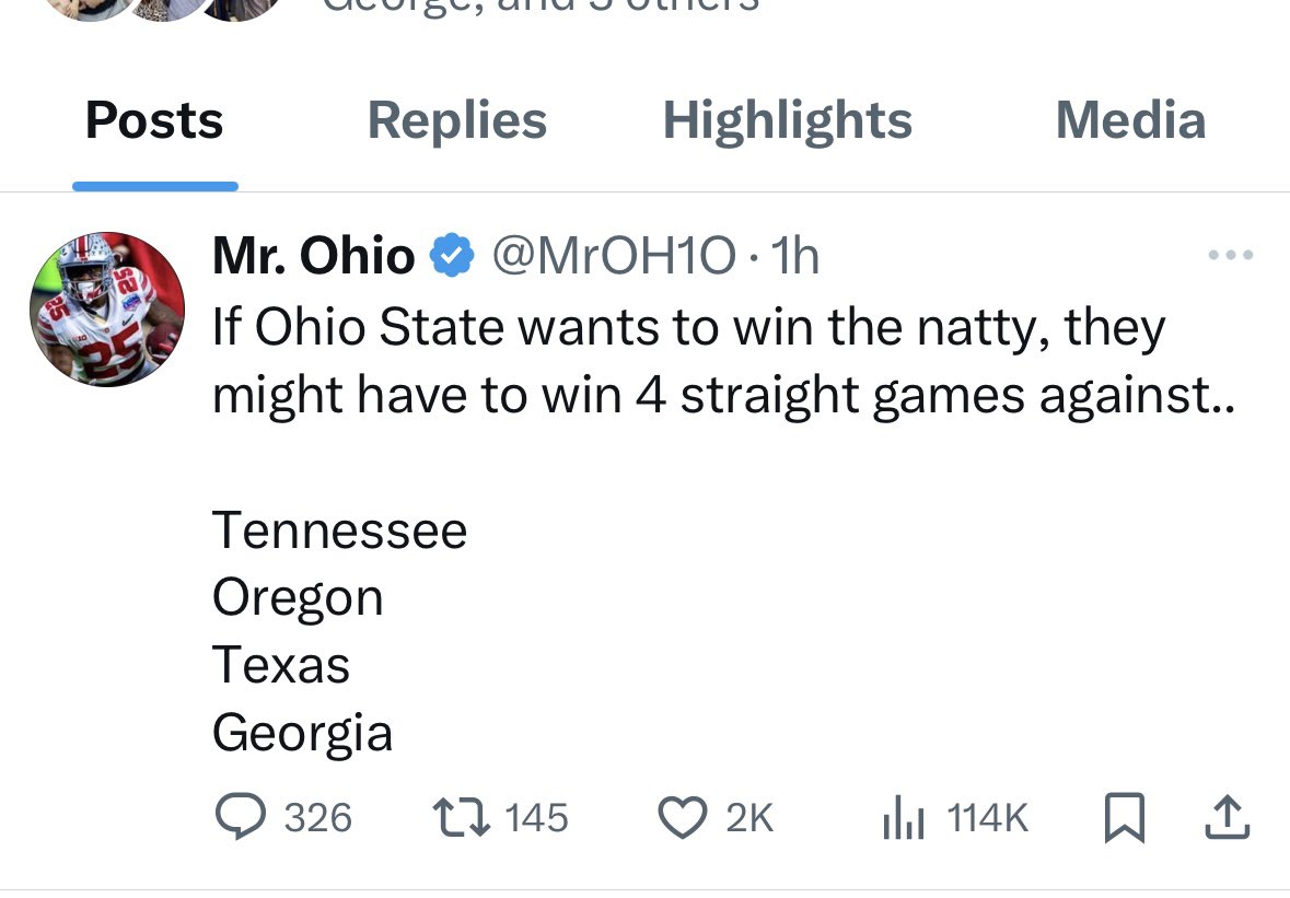 This is such a Big Ten/ Ohio State tweet.
