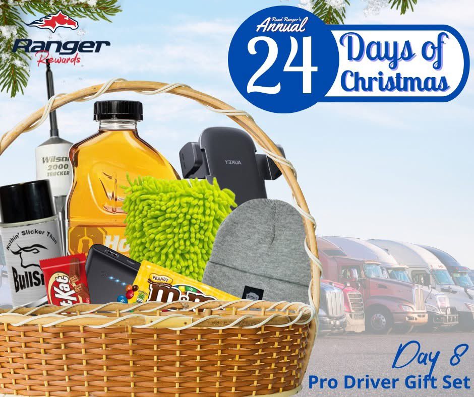RoadRangerUSA's tweet photo. Win big while you fuel up for the week. Today's giveaway in our #24DaysOfChristmas is a Pro Driver giftset! Every loyalty purchase = 1 entry.

How to enter:
- Download Ranger Rewards.
- Register online or in the app.
- Scan your loyalty card at checkout!

OR Enter Online (loyalty ID number required)
https://t.co/Orucx9d14l

Download the app:
https://t.co/ZtL1auihyT