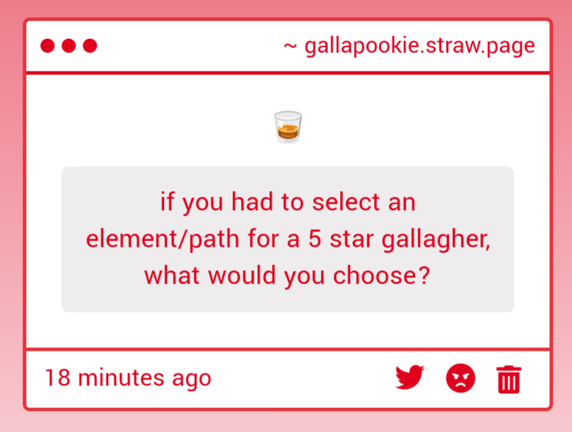 timelygalla's tweet photo. for the element surely i would stick to fire, it just suits him the best for me! as for a path... idk thinking gameplay and lore wise lowkey i would pick erudition/preservation. but take it with a grain of salt because i just like to talk nonsense https://t.co/aQyvTqwrpg