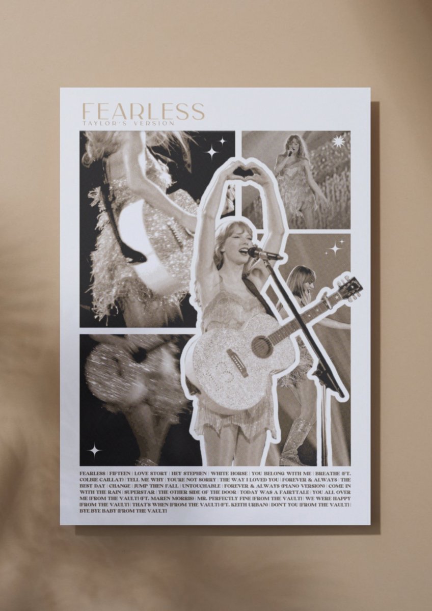 PosterphoriaCo's tweet photo. Celebrate (or mourn) the end of the #ErasTour with this collection of posters of Taylor's Albums (from Fearless to Reputation) while the store still has a sale! #ErasTourVancouver #TaylorSwift https://t.co/atIDifmH4i via @Etsy https://t.co/CddVTytvAD