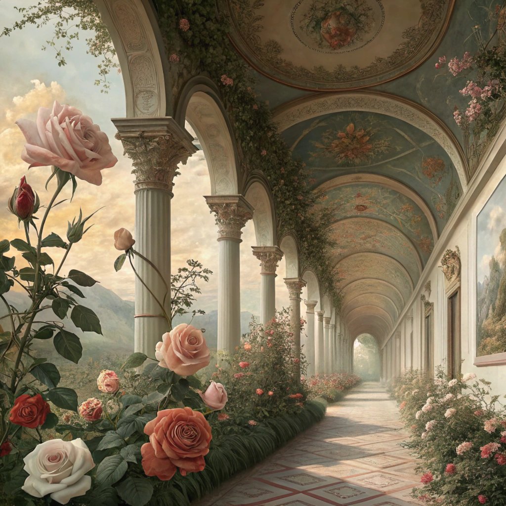 Garden connecting the past and the future created using <a href="/recraftai/">Recraft</a>