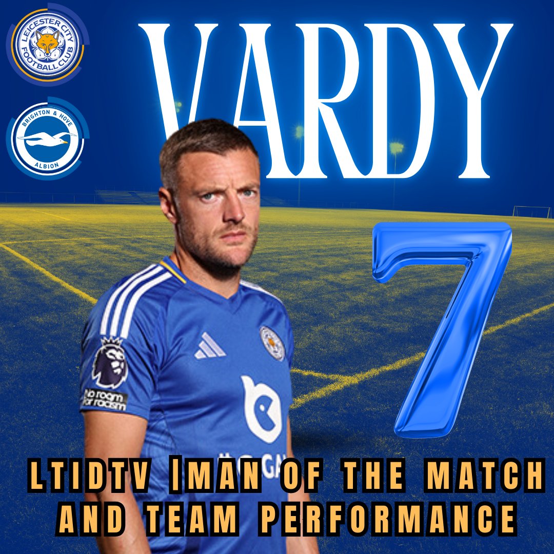 ltidtv's tweet image. LEICESTER 2-2 BRIGHTON 
Your LTiDtv Man of the match and team performance /10 as awarded by Alan who was at the match 
#LEIBHA #LCFC