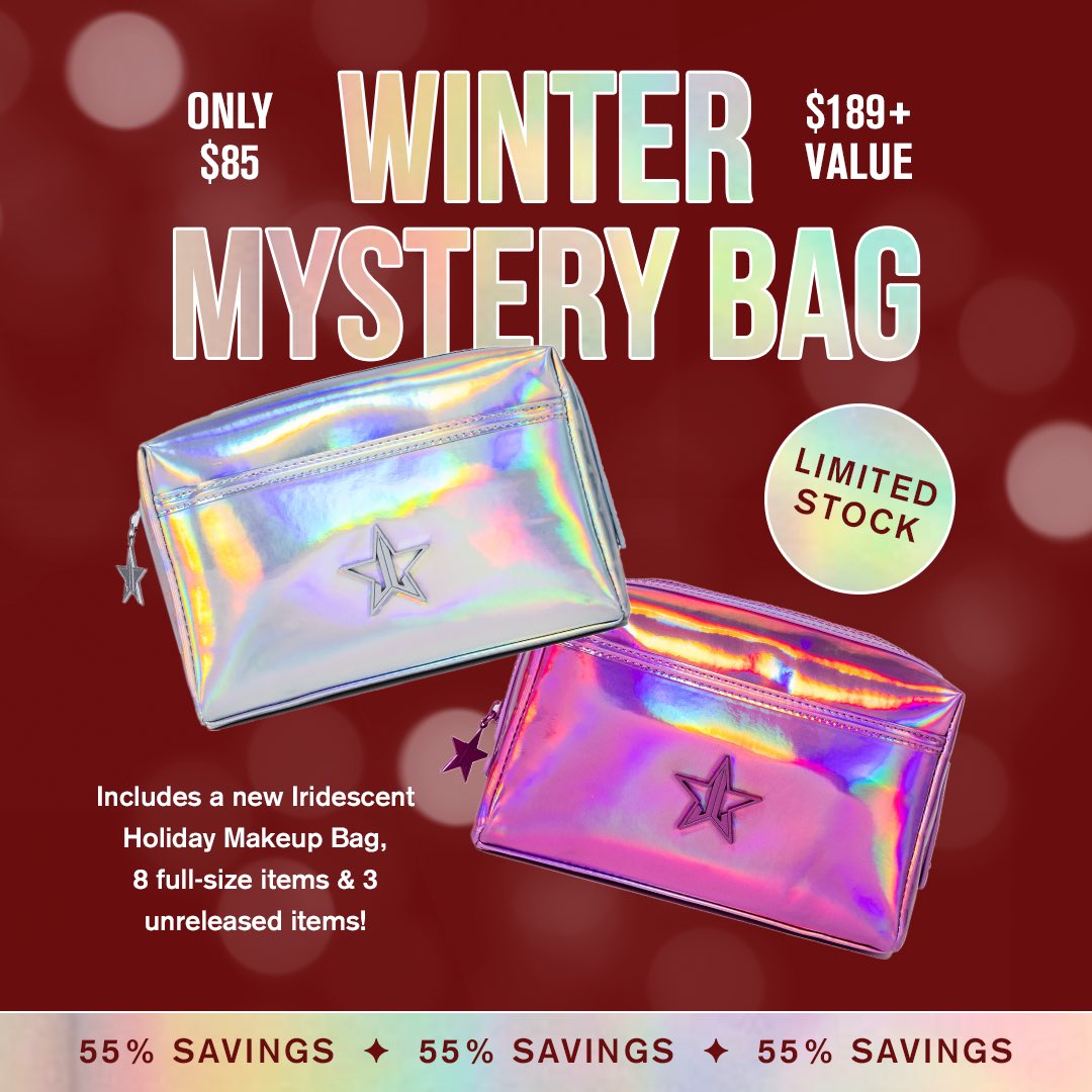 Hi holiday mystery bags, how are ya?! ❣️

SHOP: jeffreestarcosmetics.com/collections/wi…