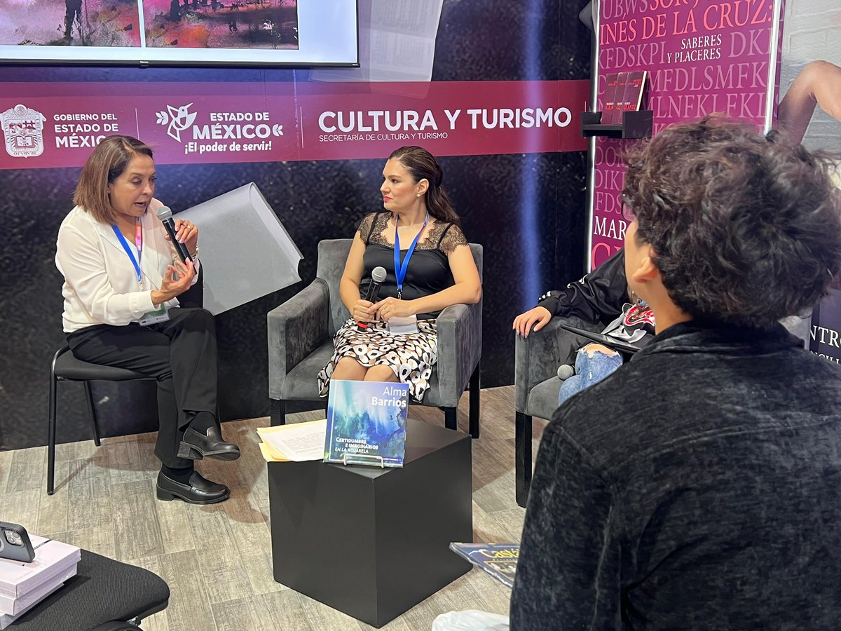 ceapefoem's tweet photo. Presentación de "Certidumbres e imaginarios en la acuarela" de Alma Barrios, en la #FILGuadalajara 📚 https://t.co/Vo3HKj0TC3