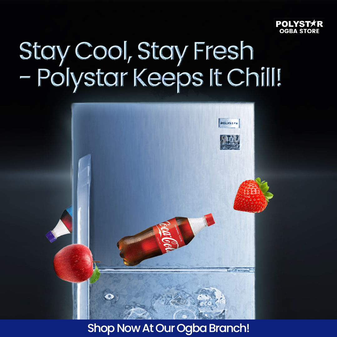 polystarogba's tweet photo. Stay fresh and keep it chill with the Polystar Double Door Inverter Refrigerator!
Perfect for preserving your groceries and cooling your drinks effortlessly. Upgrade your kitchen now—available at our Ogba branch.
#PolystarElectronics #KitchenUpgrade #polystarogba https://t.co/bsf1et1dcw