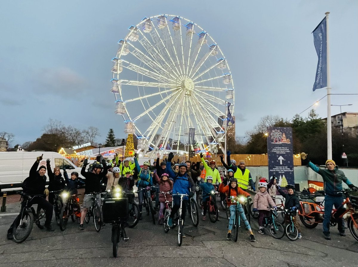 Hamish Belding (@bikewalkscoot) on Twitter photo NADOLIG LLAWEN!! Fantastic turn out for <a href="/KidicalMassCDF/">Kidical Mass Cardiff</a> “Lights & Brights” ride! Absolutely the best way to start the festive season & celebrate 10th #KidicalMass event in Cardiff! Diolch yn fawr to EVERYONE who joined, supported & volunteered! 🚲🎶✊🏻🏴🎄🌟 #StreetsForEveryone NADOLIG LLAWEN!! Fantastic turn out for <a href="/KidicalMassCDF/">Kidical Mass Cardiff</a> “Lights & Brights” ride! Absolutely the best way to start the festive season & celebrate 10th #KidicalMass event in Cardiff! Diolch yn fawr to EVERYONE who joined, supported & volunteered! 🚲🎶✊🏻🏴🎄🌟 #StreetsForEveryone