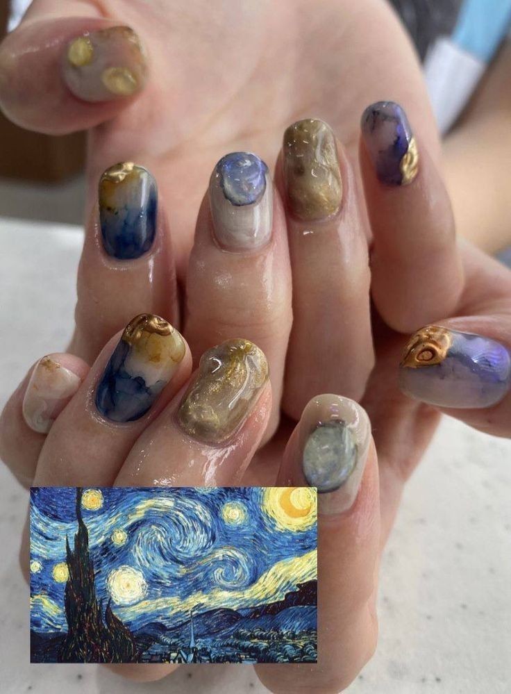 Pintereasthetic's tweet photo. Van Gogh nails https://t.co/0DLWAWgohb