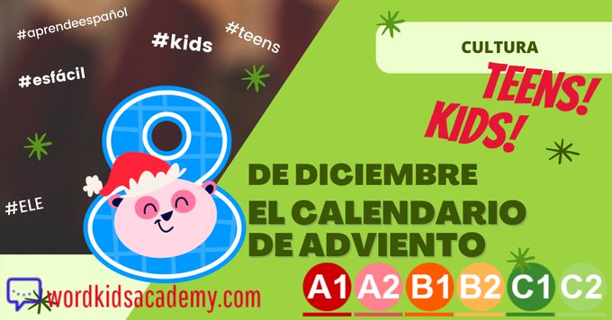 Hoy  domingo, 8 de diciembre en el #CalendarioDeAdviento de WordKidsAcademy.com te explicamos una historia muy universal de #Navidad 🎄 ¿Te la imaginas? Descúbrela en 🔗👉bit.ly/3EYfLRF 

#ELE #TwitterELE #cultura #Navidad #cursosidiomas #Online #tradición