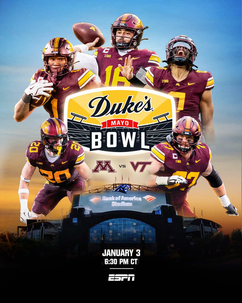 Minnesota IS Duke's Country‼️ Officially headed to Charlotte! #RTB #SkiUMah #Gophers 

BOWL CENTRAL: z.umn.edu/a0w2