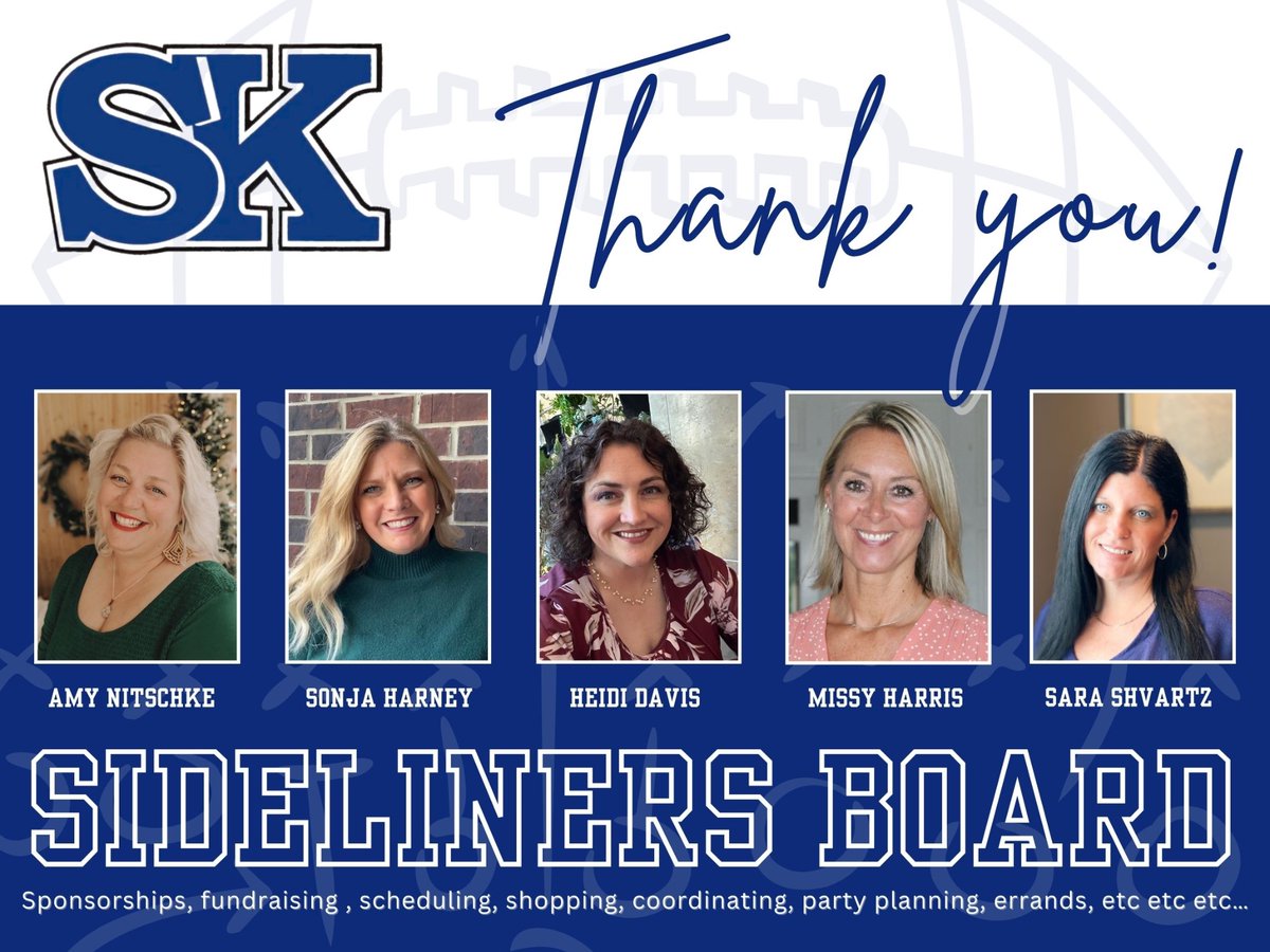 SKSidelinersFB's tweet photo. Let’s give these ladies a deserving THANK YOU for all the hard work they’ve done for the team. 

These board members have done so much this season, including planning, coordinating, fundraising, and so much more! https://t.co/qTiQ5CwWia