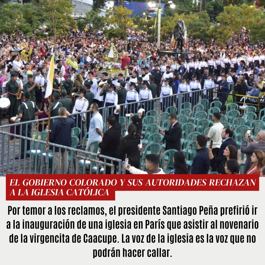 LaJosefina4's tweet photo. Te cagaron el voto diciéndote que para ellos lo más importante son Dios, Patria y Familia. No van a la misa de la Reina de la iglesia paraguaya, no les importan las familias ni la Patria. Y les seguís creyendo? 🤌🤌🤌 https://t.co/uXDY21Lp6C
