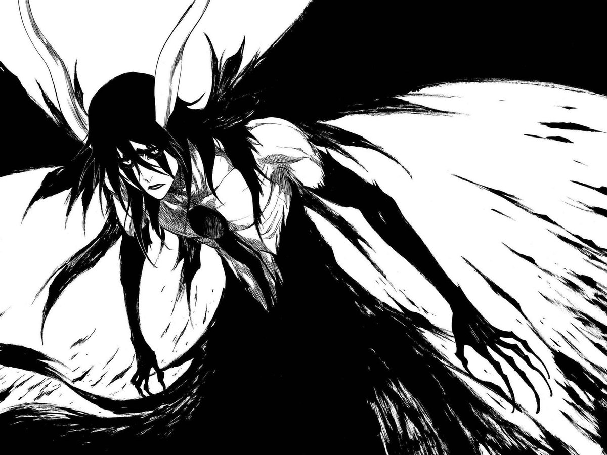 Promithean11's tweet photo. Bleach does white backgrounds the best. Love the artistic choice Kubo made drawing the manga this way https://t.co/2iGmoSVq5m