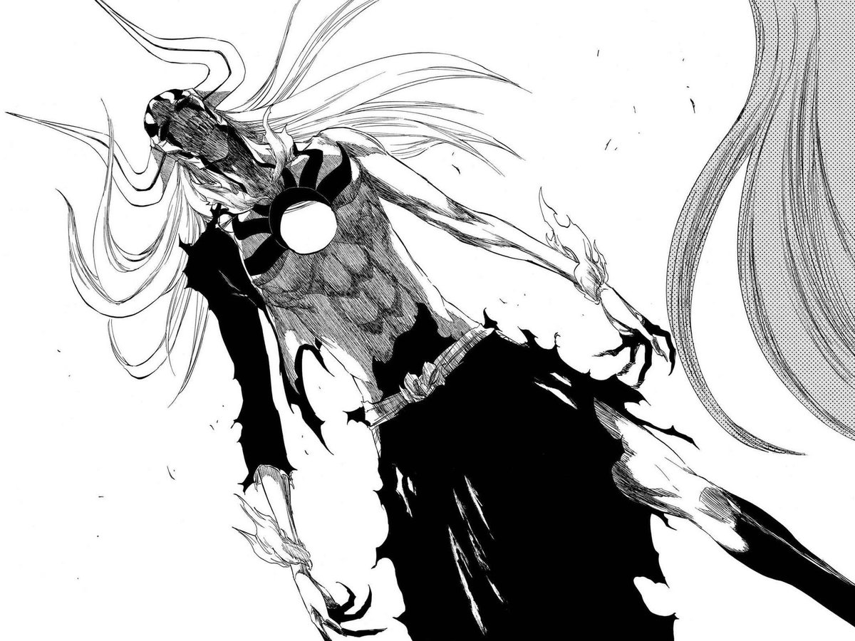 Promithean11's tweet photo. Bleach does white backgrounds the best. Love the artistic choice Kubo made drawing the manga this way https://t.co/2iGmoSVq5m
