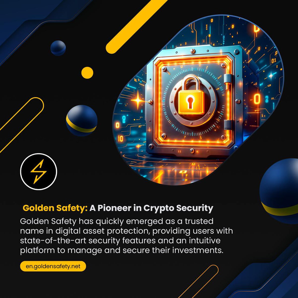 GoldenSafety_'s tweet photo. Golden Safety: A Pioneer in Crypto Security
Golden Safety has quickly emerged as a trusted name in digital asset protection, providing users with state-of-the-art security features and an intuitive platform to manage and secure their investments. 🔐 💸

#goldensafety #investment #crypto