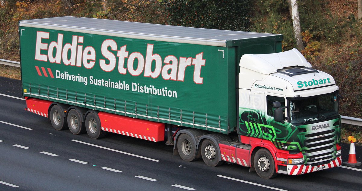 Azjackson's tweet photo. An #Otwituary for haulage magnate #EddieStobart

I passed you on a lost highway, 
heading southbound in a convoy 
of Scania 18-wheelers, your name 
in my rear-view mirror, a sure sign 
that home could not be far away. https://t.co/L9pyDUtpBg
