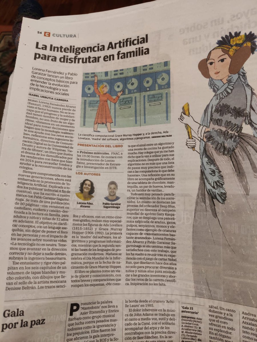 loretahur's tweet photo. Mañana se celebra el Día Mundial de la Informática por el nacimiento de Grace Murray Hopper. Desarrolló el 1º compilador para un lenguaje de programación. Por eso no podía faltar en nuestro libro y en esta bonita entrevista que nos ha hecho @IsabelVUrrutia https://t.co/NZOLHvpLUJ https://t.co/ua1mp4MRN2