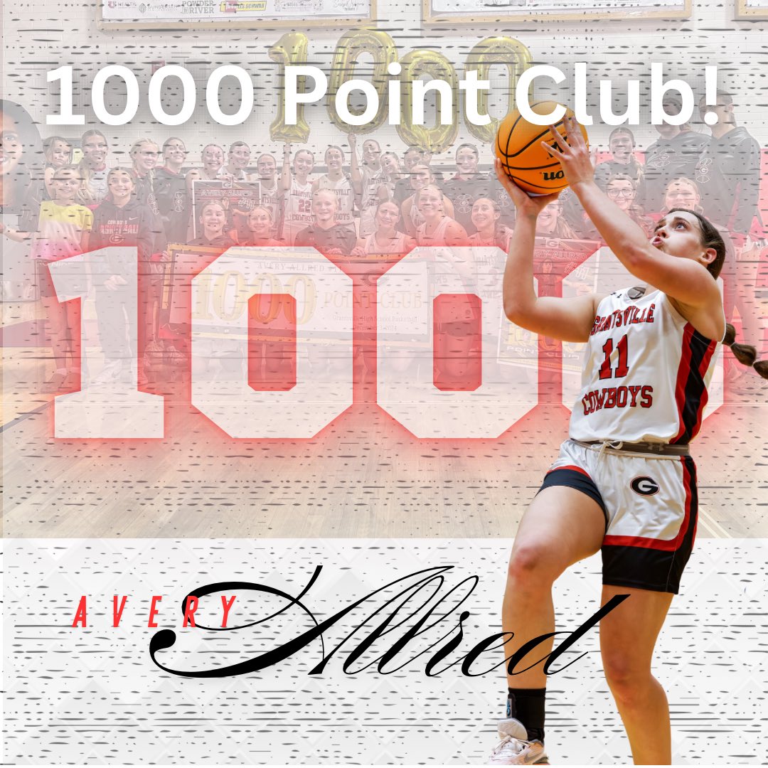 GHSwatchuswork's tweet photo. Congrats Avery on joining the 1,000 point club!!! Such a huge accomplishment and we are proud of you! Thank you teammates for helping her get here! 

#1000pointclub 

#holdtheropeghs 
#allinghs https://t.co/kPVb2McMCO