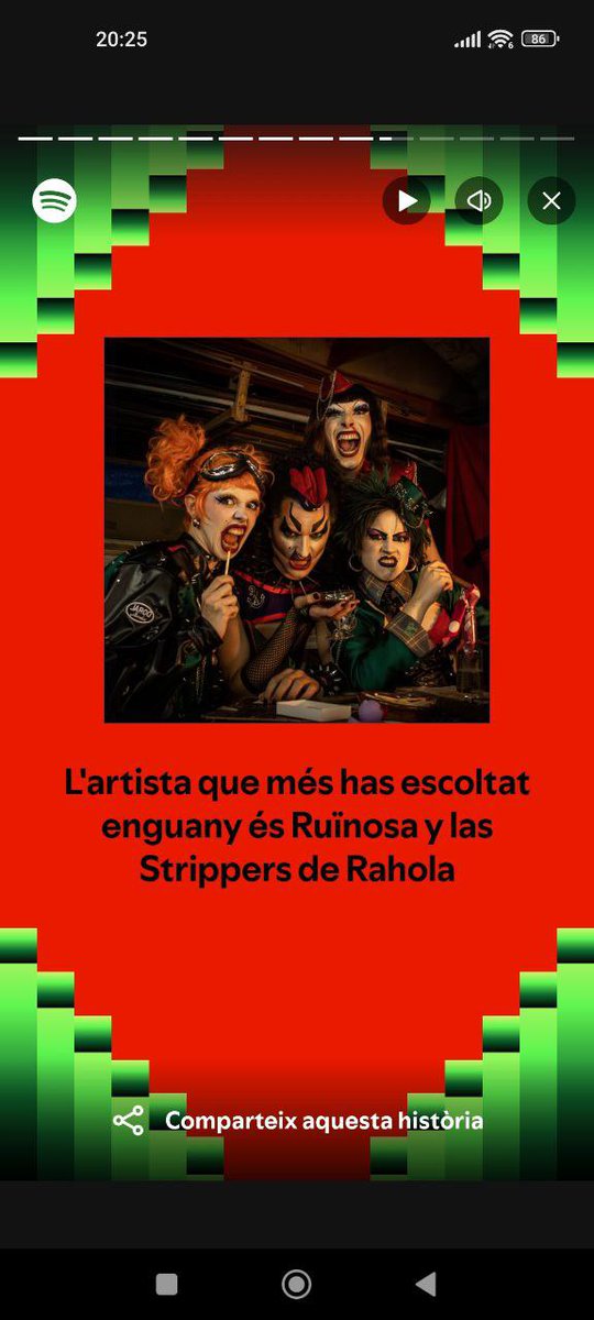 maripvantoldra's tweet photo. El wrapped de la meva novia @ruinosas us estima https://t.co/e1ZYhwBaXQ