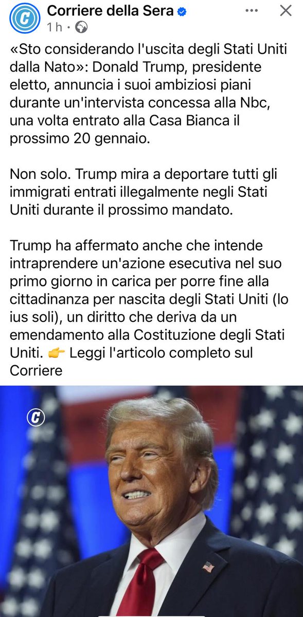 Here is the future of Europe, slave of the USA, which has been managed by <a href="/vonderleyen/">Ursula von der Leyen</a> <a href="/OlafScholtz/">olaf scholtz</a>  <a href="/EmmanuelMacron/">Emmanuel Macron</a> <a href="/GiorgiaMeloni/">Giorgia Meloni</a> President-elect Trump has already decided: America first, Europe go fuck. It will be the citizens who suffer the dire consequences.