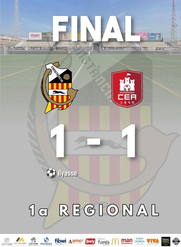 FINAL

1a Regional 
<a href="/CEConstancia/">CE Constància</a> B 1
<a href="/CE_ARTA/">Club Esportiu Artà</a> 1

⚽ Ilyasse

#JoMhiSum