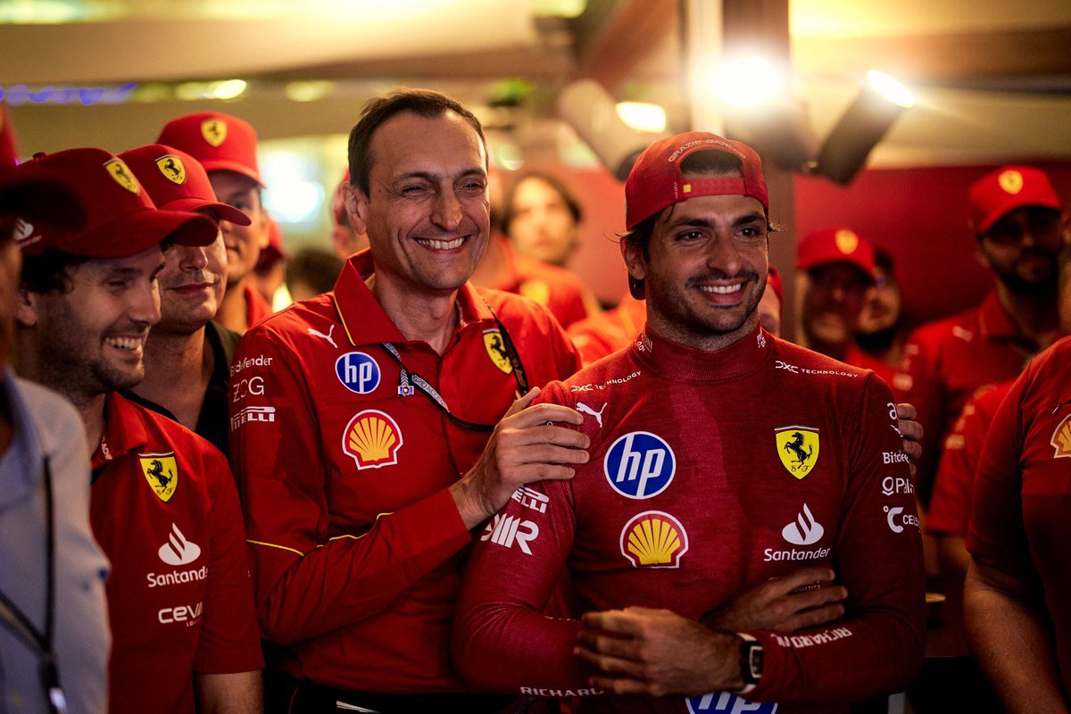 carlosainzxsafe's tweet photo. He 😭 was 😭 crying 😭 
Ferrari you will pay for all this. https://t.co/sJo16rUW2m
