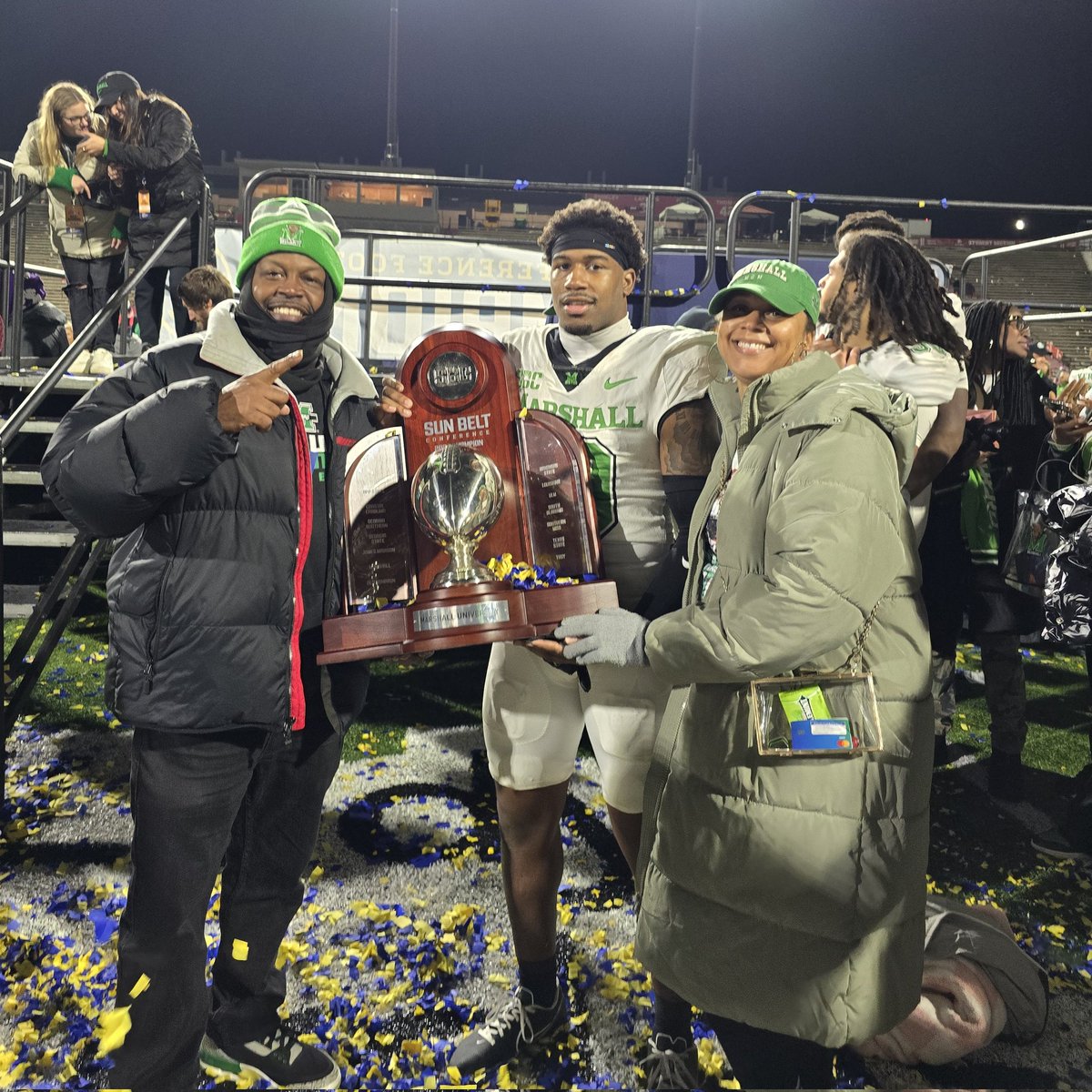 Ced1Hundred's tweet image. We Went From @cobieh10 Getting Recruited By @CoachHuff To Winning @SunBeltFB #Championship With Him. We #TrustedTheProcess. Thanks Coach.