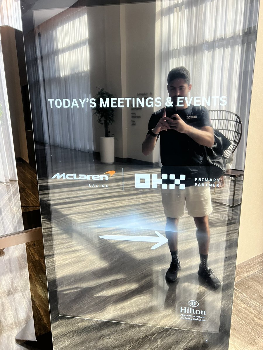 Aly's tweet image. Awesome weekend with @okx in Abu Dhabi! Congrats @McLarenF1 on the first constructers cup in 26 years! #OKX