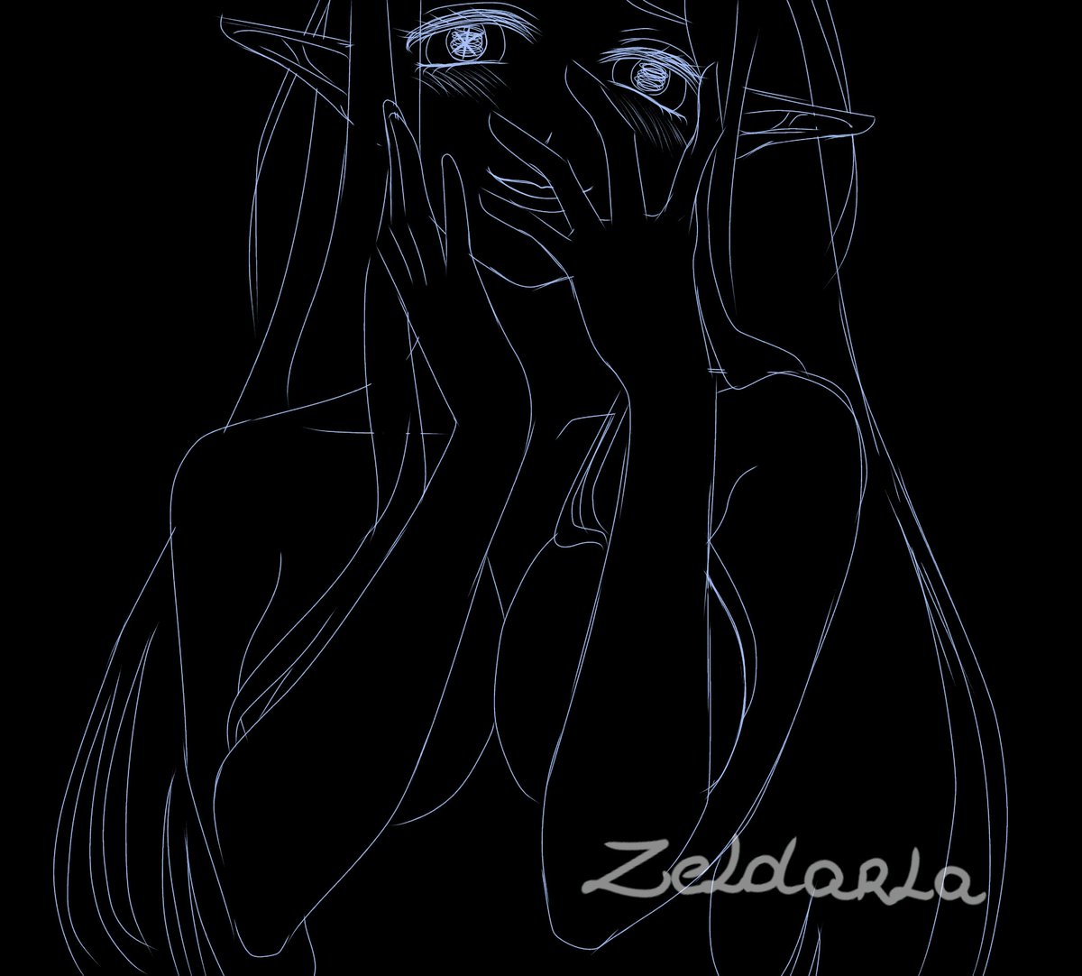 darlakarura's tweet photo. Sketch Sexy Zelda. 
Referencia a Oshi No Ko 

#dibujodigital #ilustracion #ilustraciondigital #aninestyle #thelegendofzelda #tlozbotw #tlozdrawing #sketch  #thelegengofzeldabreathofthewild #breathofthewild #fanart
#zeldacommunity #ゼルダの伝説 https://t.co/YwP7XkhcuX