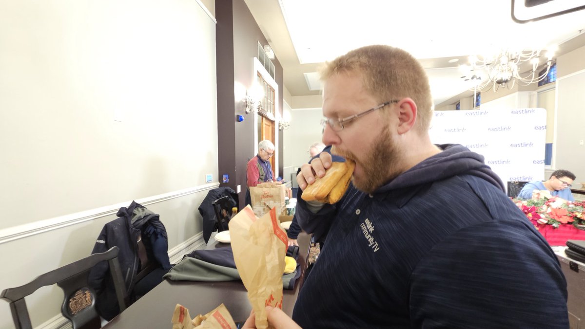 Thanks again to <a href="/TimHortons/">Tim Hortons</a> for the crew meal today as we get set for coverage of the <a href="/nspowerinc/">Nova Scotia Power</a> Holiday Parade of Lights presented by <a href="/Eastlink/">Eastlink</a> 

On air at 5:30 pm, thanks to <a href="/ProducedBySEA/">Sports & Entertainment Atlantic</a> for getting this back on the road.