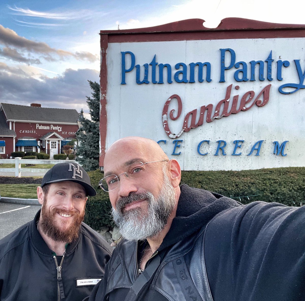 Introducing Levi to a New England tradition. He rightly observes that he's the only millennial in the entire shop: it's literally all grandparents with their grandkids. (Why am I not surprised?)