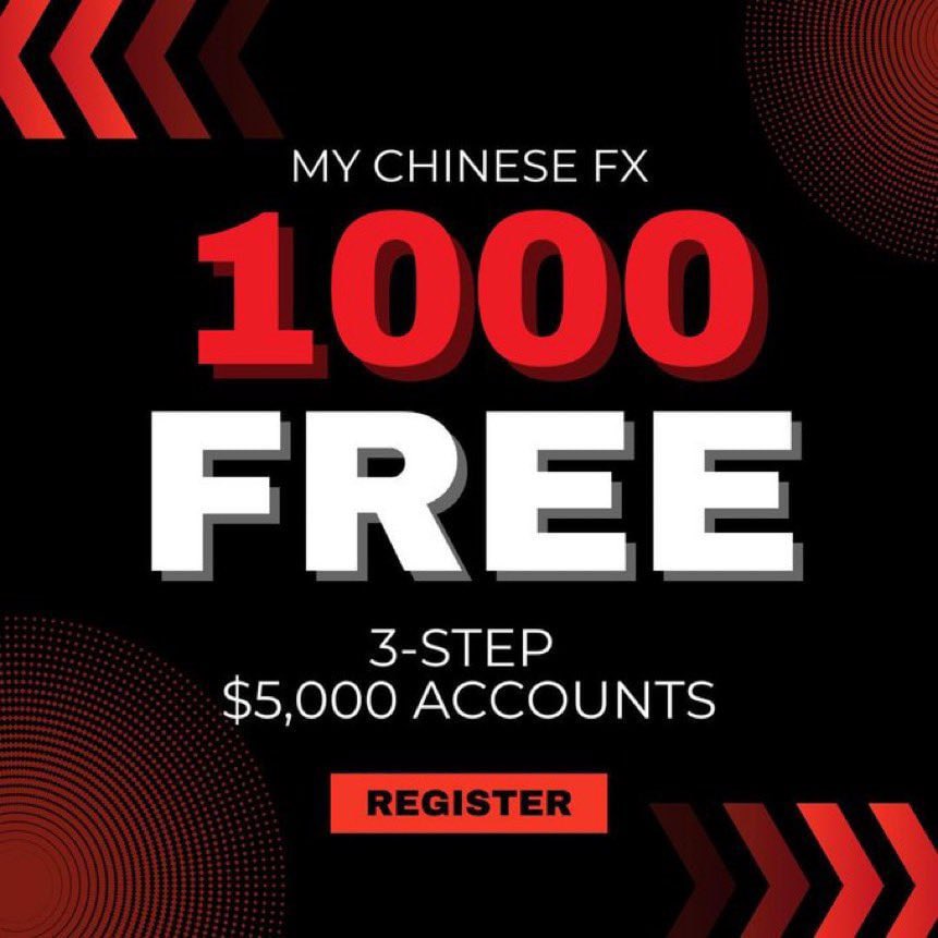 Risbal_Trades's tweet photo. We’re giving away 1,000 FREE 3-Step Challenge Accounts with $5k each.

1. Follow @mychinesefx @Risbalfx
@adamshehuahmad @City_Traderh
@pip_alchemist
2.  Join channel:https://t.co/RXTaQinxQB

3. Like and repost

4. Tag 3  friends https://t.co/TeTG29F3PJ