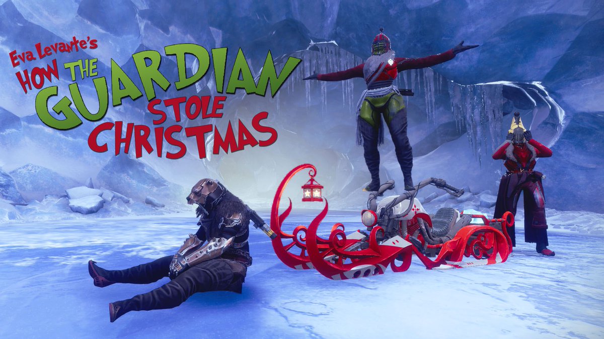 CaseyRoo_'s tweet photo. ❄️ Coming soon to a Dawning near you! ❄️

🎵 You’re a mean one, Mr. Guardian🎵
  🎵You really are a heel🎵
 🎵 You’re as cuddly as a baby screeb🎵
 🎵You’re as charming as an eel, Mr. Guardian🎵

#DawningFashion #Destiny2Fashion #destiny2 @Destiny2Team 
@AtlasZLR @bansheebotpete https://t.co/tKtfg6ca2Y