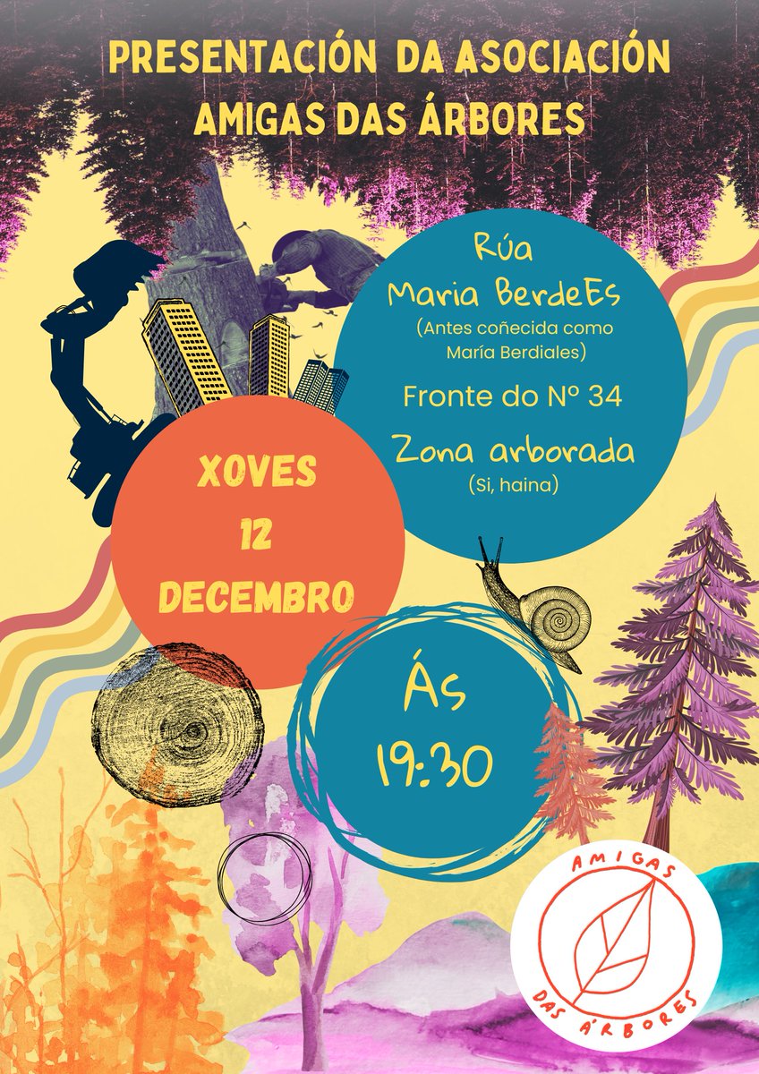 O xoves 12/12/24, ás 19:30h faremos a nosa presentación "oficial" nun acto reivindicativo na rúa María Berdiales en #Vigo. 
Acompáñanos? Asinas tamén o noso manifesto na defensa das árbores urbanas e da biodiversidade, contra o #arboricidio?
Compartes? 
amigasdasarboresvigo.blogspot.com/2024/12/amigas…
