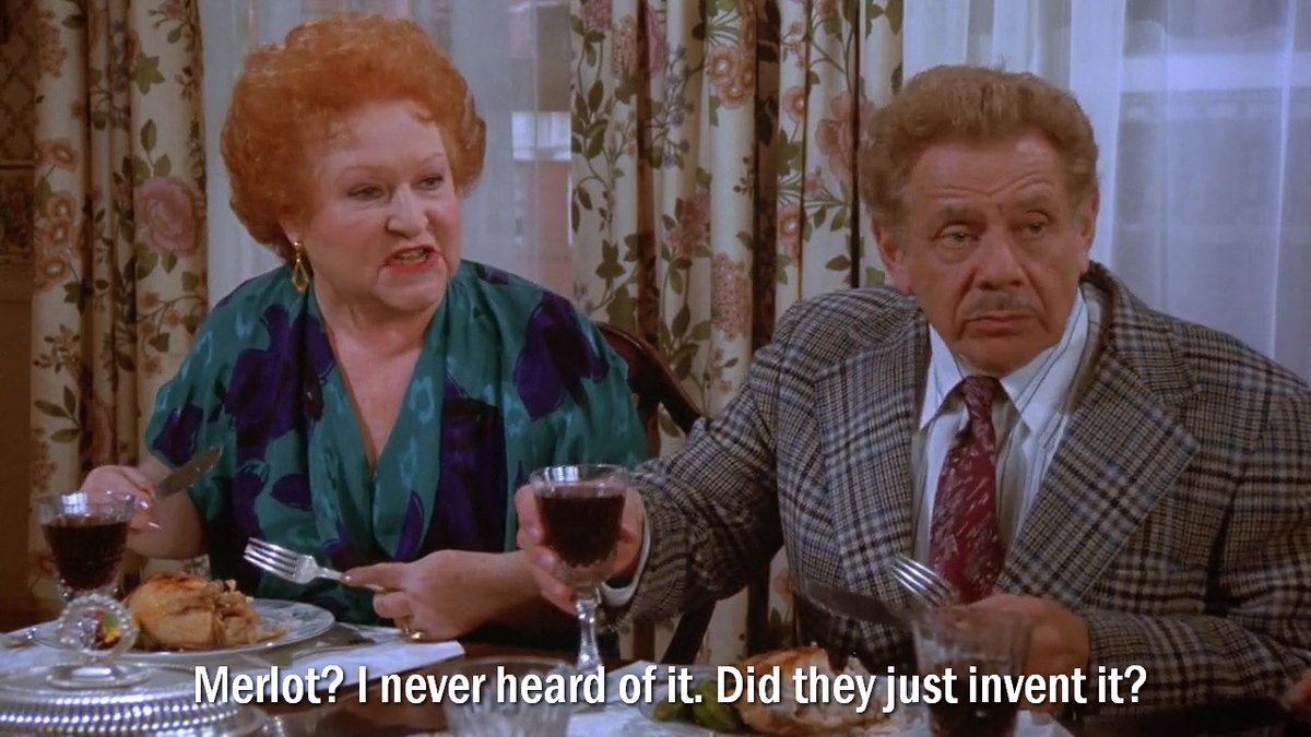 Merlot? I never heard of it. Did they just invent it? #Seinfeld S07E11 - The Rye seinfeldism.com/s07e11-the-rye…
