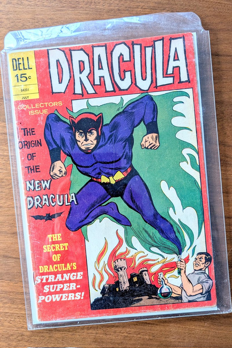 Stu Taylor (@stoonami) on Twitter photo Some haul highlights from the Christmas Montréal Comic Con...
And yes, that is Dracula as a superhero. Dell saw what Marvel did, and decided to do the same with everyone's favourite vampire in 1966. Quite literally batshit. Some haul highlights from the Christmas Montréal Comic Con...
And yes, that is Dracula as a superhero. Dell saw what Marvel did, and decided to do the same with everyone's favourite vampire in 1966. Quite literally batshit.
