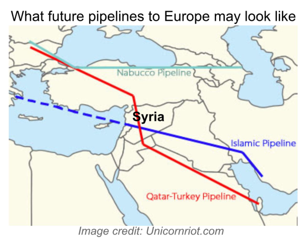 JayinKyiv's tweet photo. @TrentTelenko @Thehistoriansqu found a better map.

The pipelines Assad prevented from happening so that Putin could maintain his European gas monopoly..that he lost anyway after invading Ukraine. https://t.co/lb1EZCyFyJ