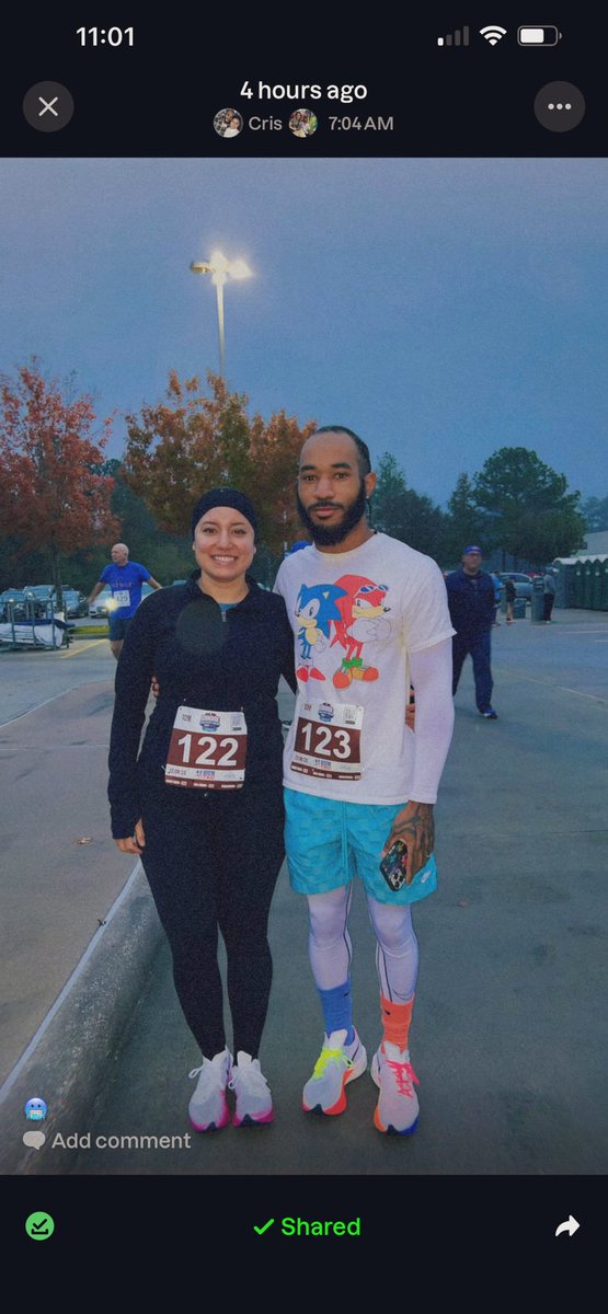 Ryreezy5's tweet image. Got to run my 1st 10 miles this morning with @MsCristall #runtx10 #nikerun