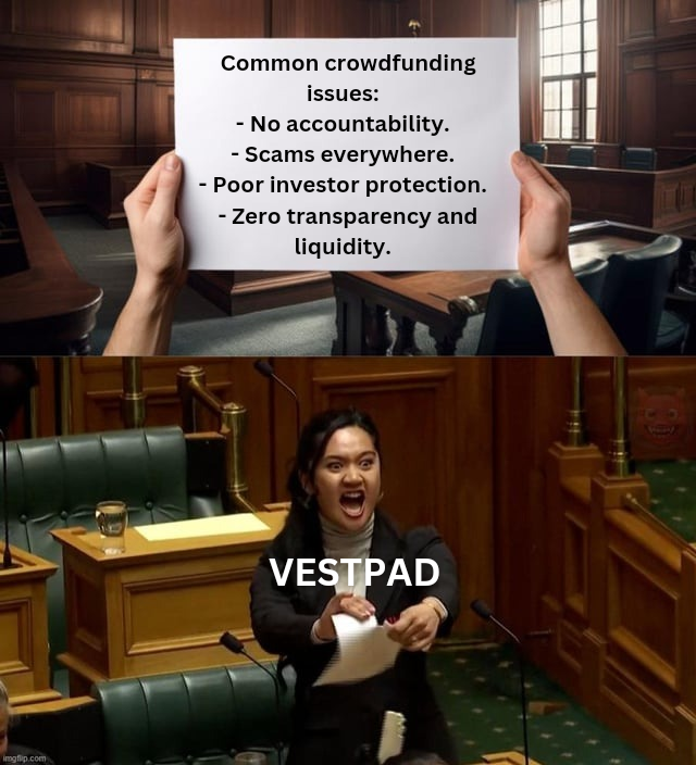 VestpadOfficial's tweet image. No more! 
Vestpad fixes this all ⚡

Transparency, accountability,  liquidity and investor protection all in one platform!
#Crowdfunding #Launchpads #Cryptostartups #Crypto #Bitcoin #Fundraising  #Blockchain #BASED