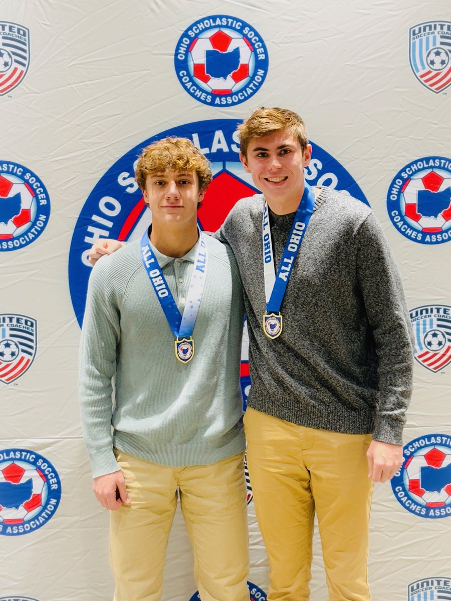 Avon_BoysSoccer's tweet photo. All-Ohio Awards Banquet. Congratulations to Colten Fitch and Gabe Kitchen for your All-Ohio Honors!!!  Outstanding senior campaigns and soccer careers for both of you and best of luck moving forward with your college careers!  Go Eagles! https://t.co/DcanwGhwjO