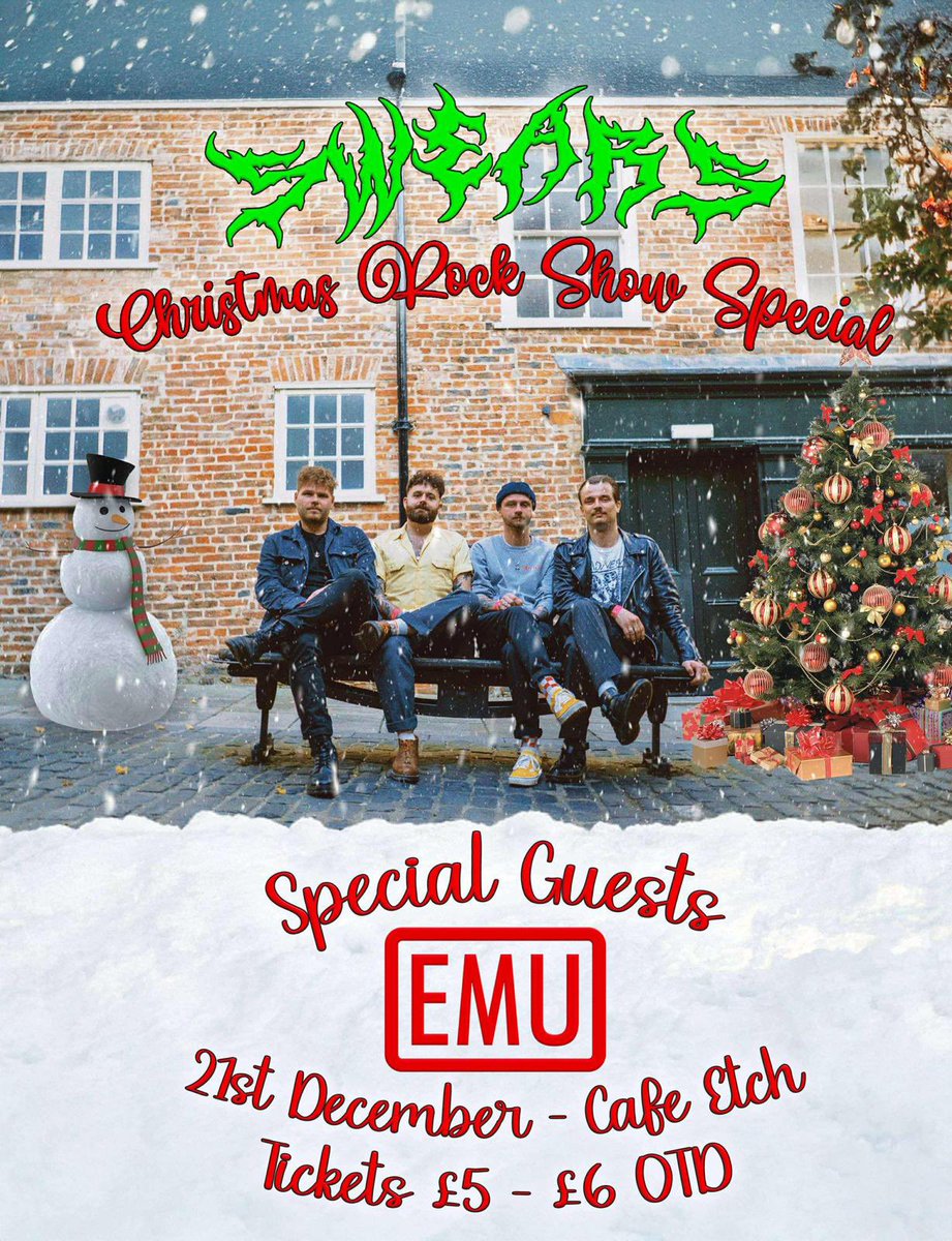 Fine, fine one last gig to see out the year 🍻

21/12/24 supporting our pals <a href="/SWEARSband/">SWEARS</a> at <a href="/CafeEtch/">Cafe Etch (Middlesbrough)</a>

See ya there ❤️