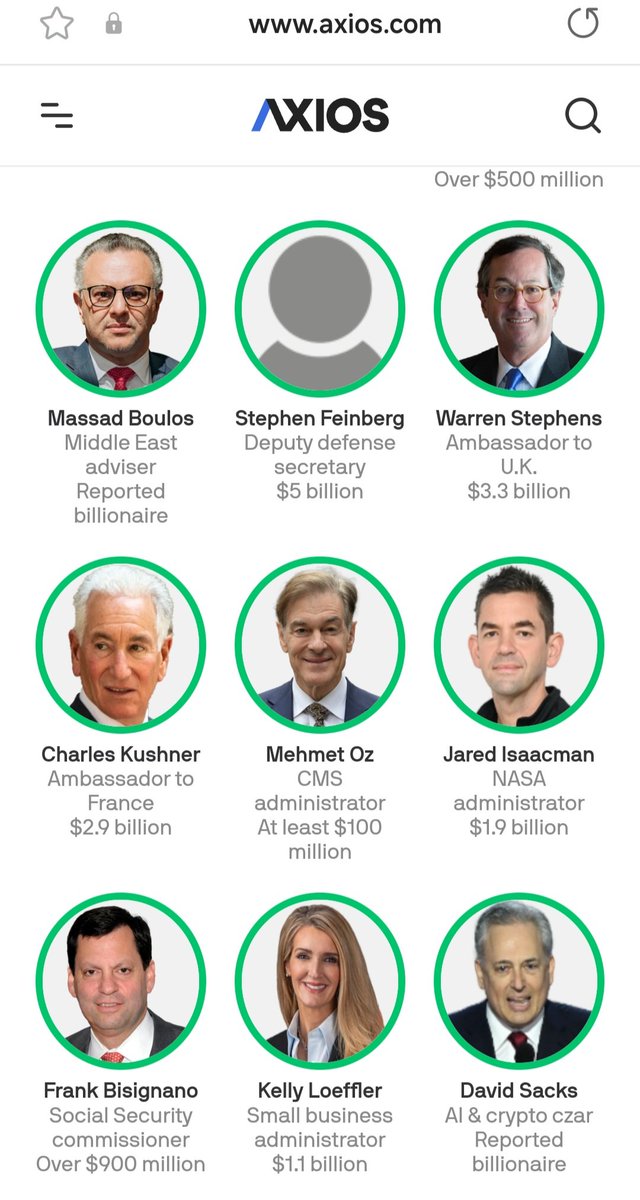 rowsbywf's tweet photo. @TycheFortun @7Veritas4 Hmmm... funny how his proposed cabinet really is a commitment to all those working class folk... yep, they will really be looking out for the little guys... I mean, I'm sure that's how they got where they are https://t.co/Amht5qIm4a