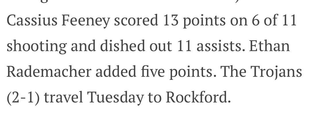 Cassius Feeney (@cassius_feeney) on Twitter photo Had a double double with 13 pts and 11 assists, on the win against Marquette. <a href="/TCCBoysBball/">TCC Boys Basketball</a> <a href="/TCCHSAthletics/">Traverse City Central Athletics</a> <a href="/TheDZoneBBall/">The D Zone Basketball</a> <a href="/BankHoops/">Bank Hoops</a> <a href="/jgilbertsport/">Jonathon Gilbert</a> <a href="/BrzezinskiAlec/">Alec Brzezinski</a> <a href="/HankampScott/">Scott Hankamp</a> Had a double double with 13 pts and 11 assists, on the win against Marquette. <a href="/TCCBoysBball/">TCC Boys Basketball</a> <a href="/TCCHSAthletics/">Traverse City Central Athletics</a> <a href="/TheDZoneBBall/">The D Zone Basketball</a> <a href="/BankHoops/">Bank Hoops</a> <a href="/jgilbertsport/">Jonathon Gilbert</a> <a href="/BrzezinskiAlec/">Alec Brzezinski</a> <a href="/HankampScott/">Scott Hankamp</a>