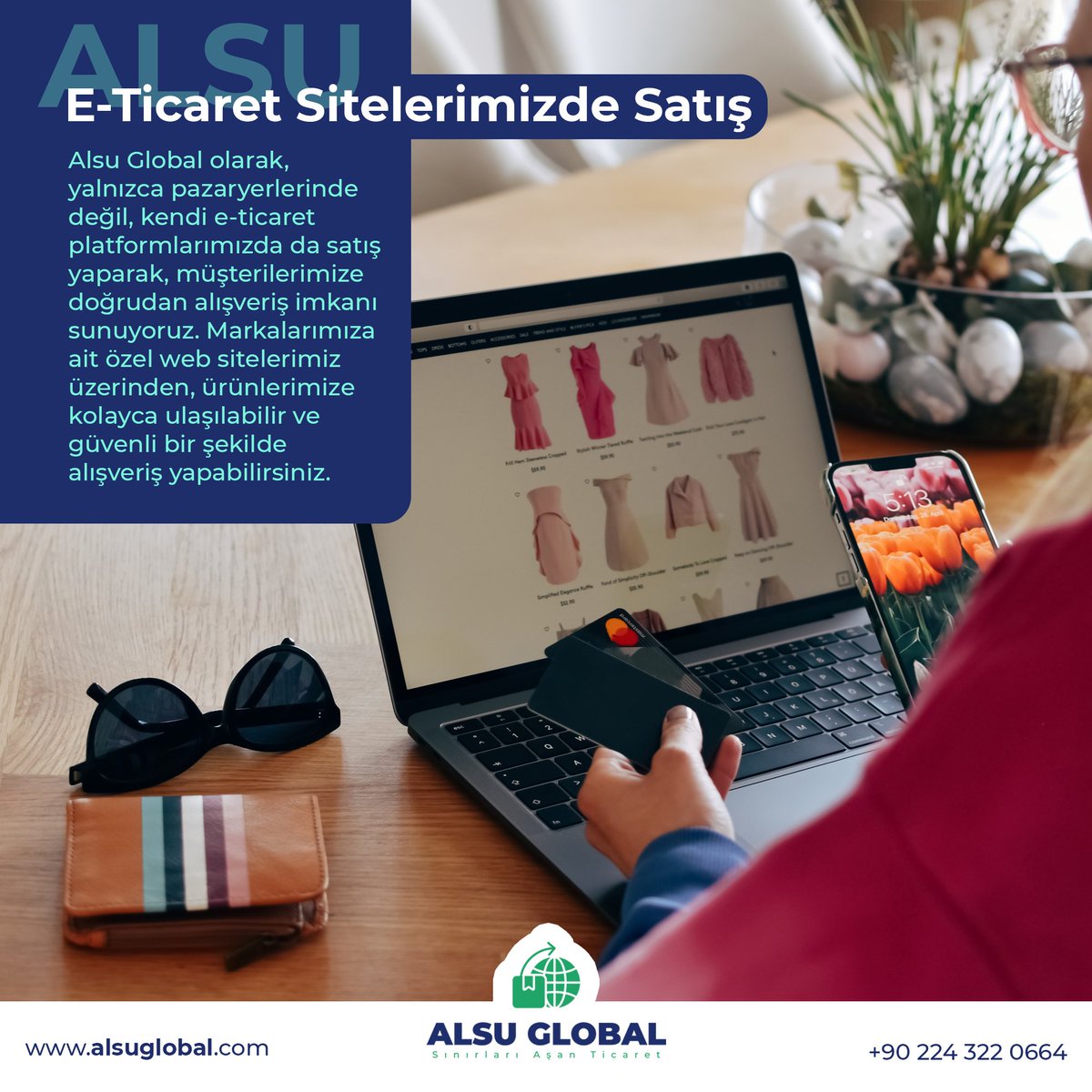 Kendi e-ticaret sitelerimiz üzerinden güvenli ve hızlı alışverişin keyfini yaşayın! Geniş ürün yelpazemizle, ihtiyaçlarınıza uygun çözümler sunuyoruz. Alsu Global, kaliteli hizmeti bir tık uzağınıza getiriyor! 🛒✨