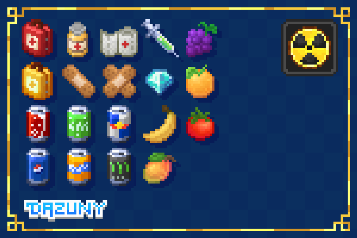 I made these pixel Arts from Minecraft Items,

I must say that <a href="/vested/">vested</a> artwork was inspirational.