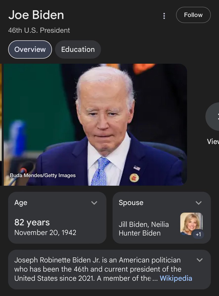 TheXCowgirl's tweet photo. Google really chose some winner pics for #46 on his main preview. 🤣

#isitoveryet #trump2024 https://t.co/uChayHqdwj
