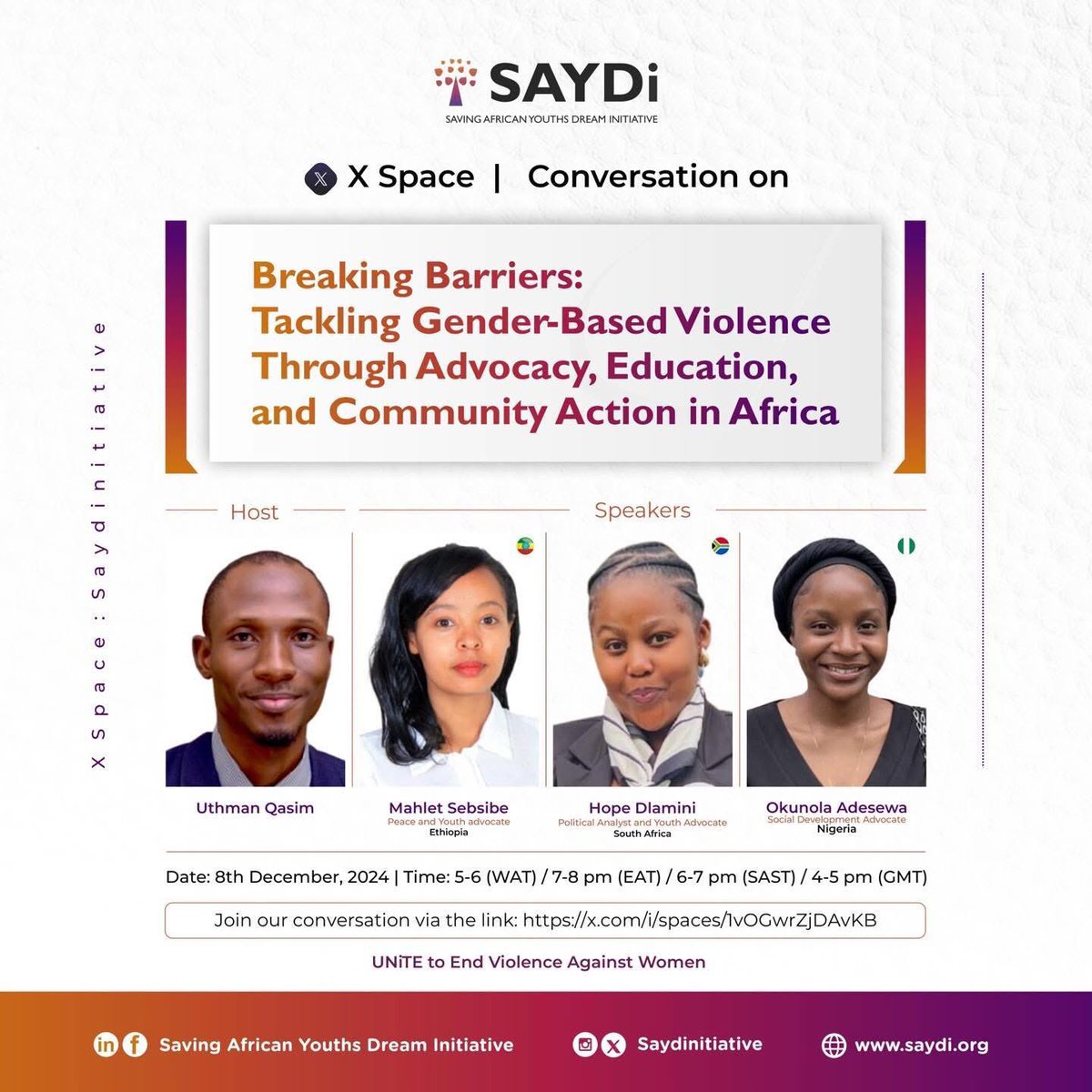 Ortman360's tweet photo. Today, we @SAYDinitiative were delighted to have @mchopie who was not just a speaker, she epitomized brilliance. She brought in perspectives that are truly educative. https://t.co/nGTR8cCTQ2