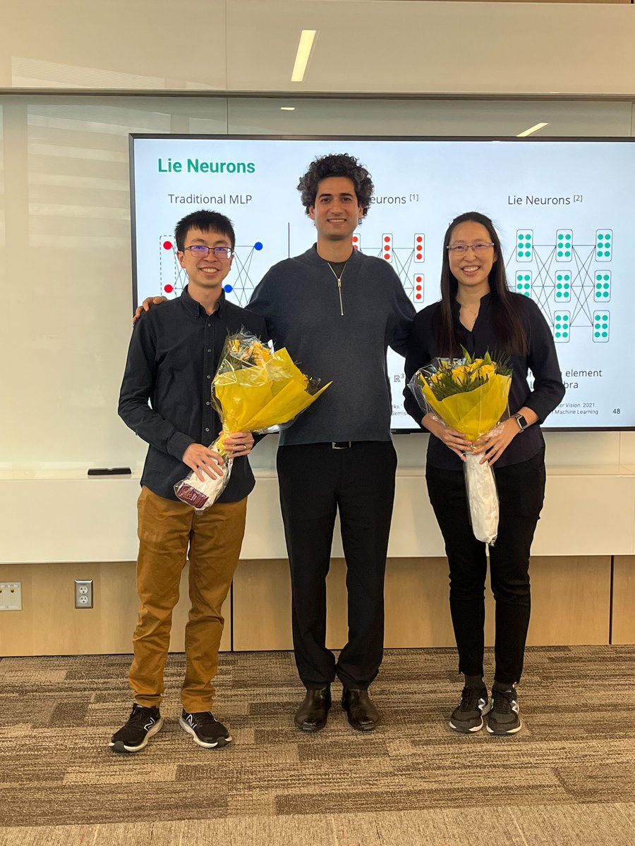 Maani Ghaffari (@ghaffarimaani) on Twitter photo I graduated my first two PhD students as a solo advisor at once! It's a bittersweet moment. <a href="/CynthiaChienErh/">Chien Erh Lin</a> and <a href="/JustinTzuYuan/">Tzu-Yuan Lin</a> helped me build the CURLY lab.
I'm proud of them and excited about their future achievements, and I hope our friendships last a lifetime. I graduated my first two PhD students as a solo advisor at once! It's a bittersweet moment. <a href="/CynthiaChienErh/">Chien Erh Lin</a> and <a href="/JustinTzuYuan/">Tzu-Yuan Lin</a> helped me build the CURLY lab.
I'm proud of them and excited about their future achievements, and I hope our friendships last a lifetime.