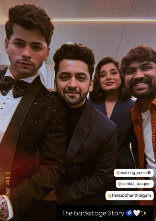 Sumbul with Sumedh and Sidharth 😍🔥 and ofcourse one and only Krishi ✌🏻

LOVELY 💕🫶🏻  

#ITAAwards2024
#SidharthNigam
#SumedhMudgalkar
#SumbulTouqeerKhan