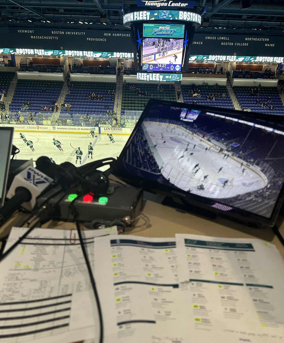 Different view for me here at the Tsongas Center!  Excited to broadcast the Boston Fleet vs the New York Sirens today at 4pm ET on NESN.