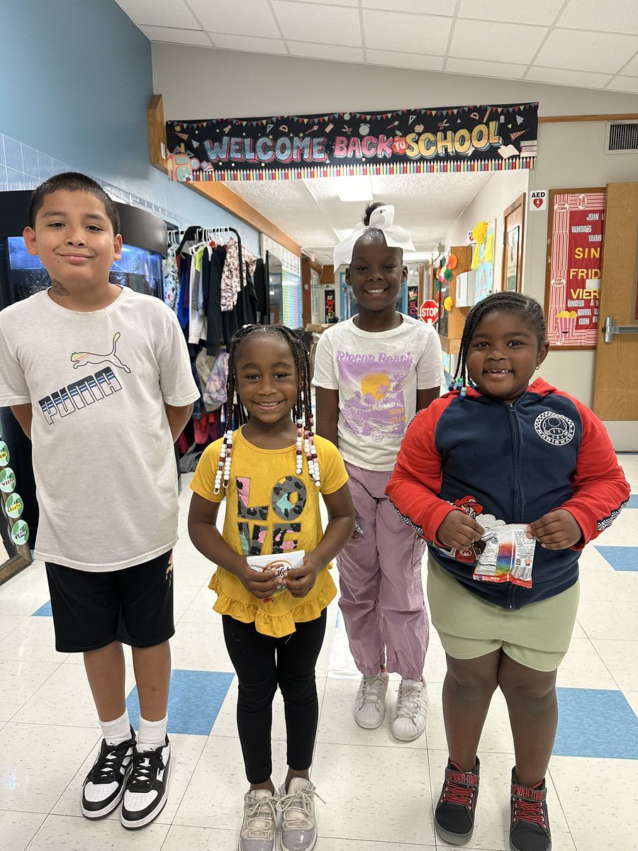 Oak Springs (@oakspringselem) on Twitter photo See these beautiful smiles? ๐ They BEAT THE BELL ๐ Every morning, right after the 7:40AM tardy bell, Principal <a href="/OSEPROUD1/">OakSpringsPROUD</a> draws names. If your name is called & you beat the bell, you get a fun treat! Our Dolphins love celebrating together ๐
Who will beat the bell next? ๐คฉ See these beautiful smiles? ๐ They BEAT THE BELL ๐ Every morning, right after the 7:40AM tardy bell, Principal <a href="/OSEPROUD1/">OakSpringsPROUD</a> draws names. If your name is called & you beat the bell, you get a fun treat! Our Dolphins love celebrating together ๐
Who will beat the bell next? ๐คฉ